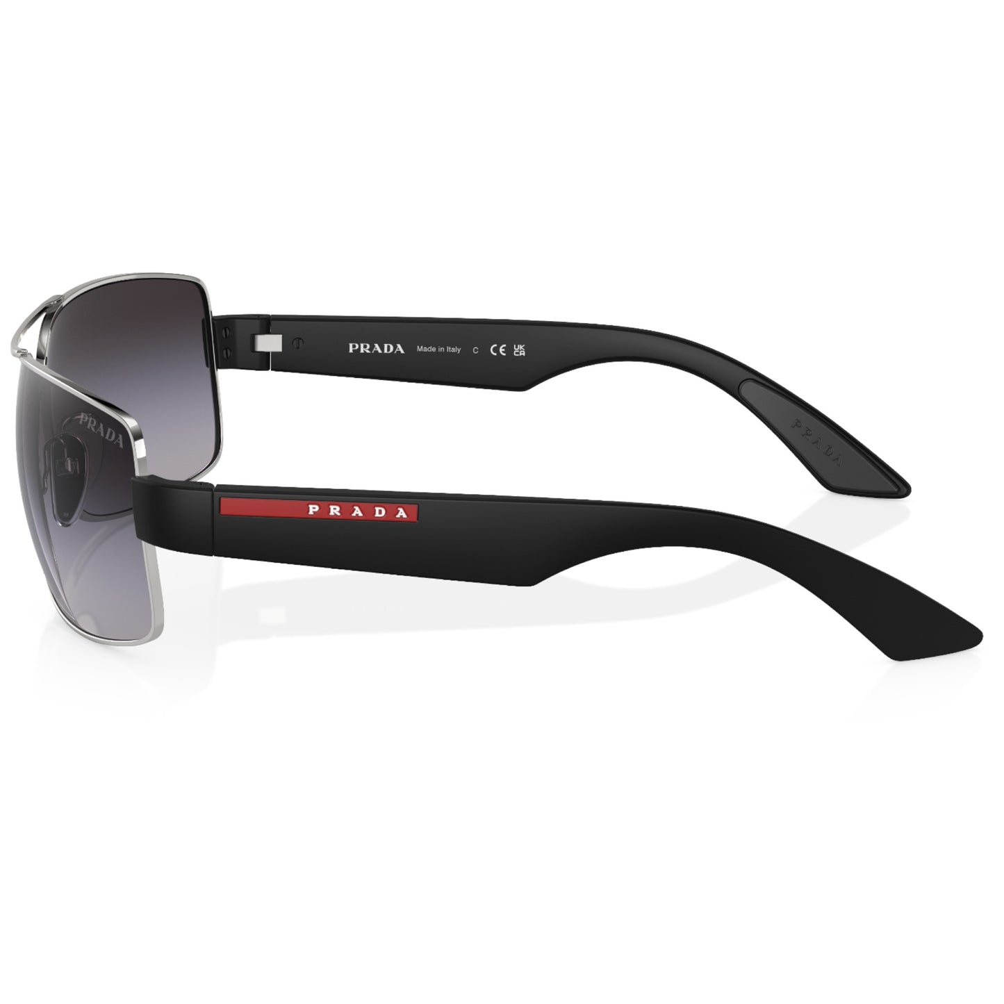 Mens Prada Linea Rossa PS50ZS Sunglasses Silver/Gradient Grey