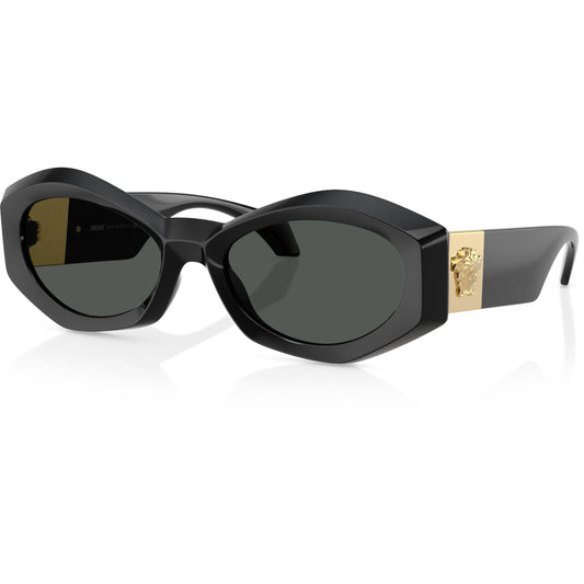 Womens Versace VE4466U Sunglasses Black/Dark Grey