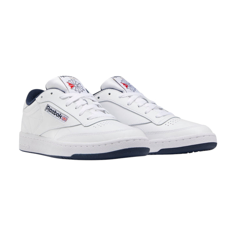 Mens Reebok Club C 85 White/ Navy Casual Shoes