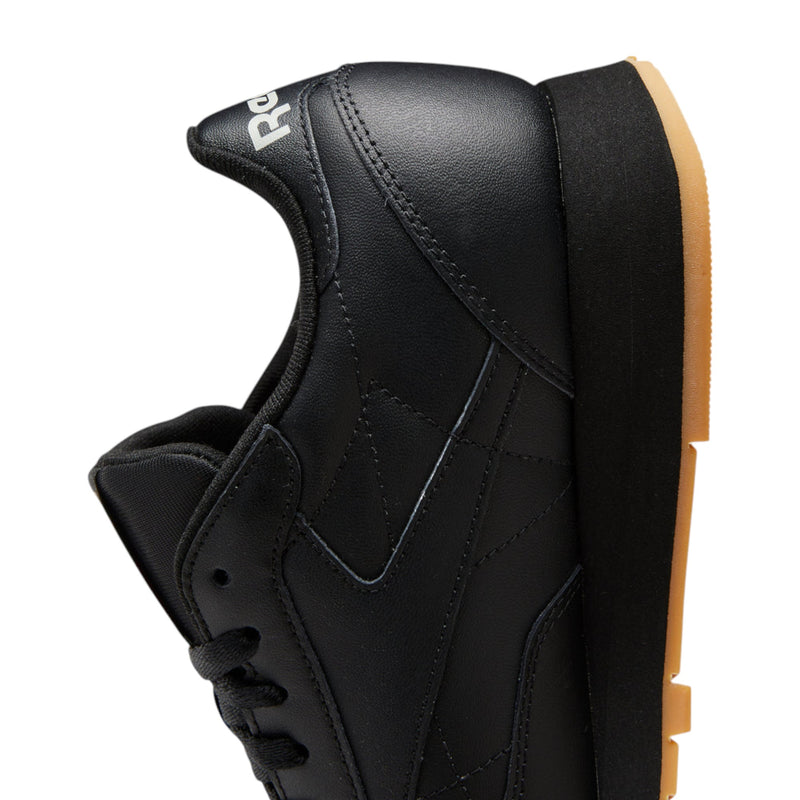 Mens Reebok Classic Leather Black/ Gum Casual Shoes