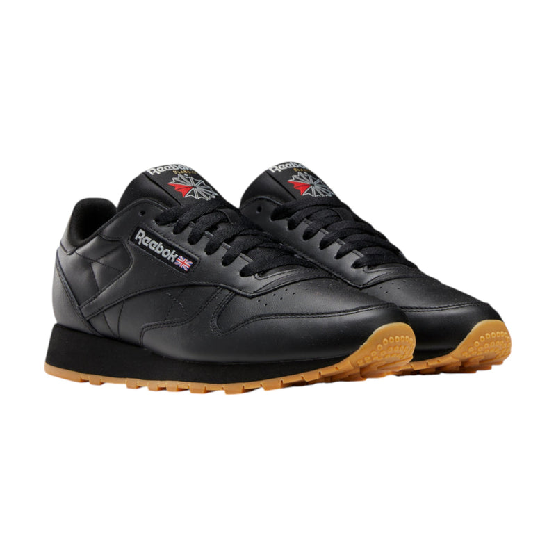 Mens Reebok Classic Leather Black/ Gum Casual Shoes