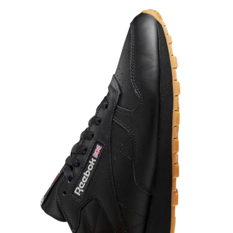 Mens Reebok Classic Leather Black/ Gum Casual Shoes