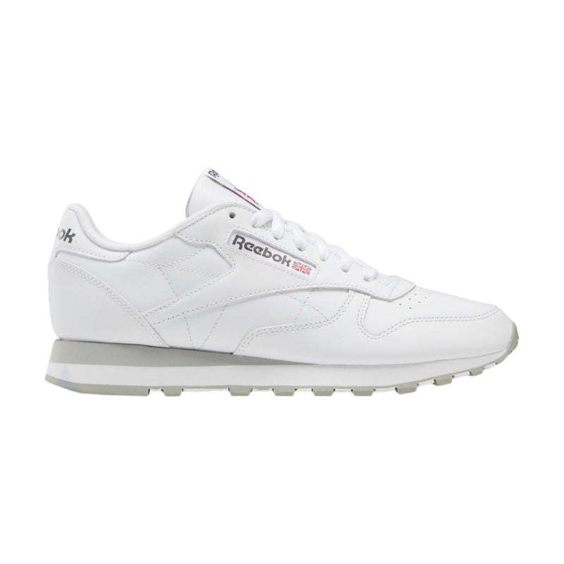 Mens Reebok Classic Leather White/ Grey Casual Shoes