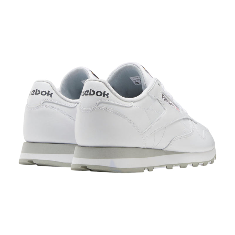 Mens Reebok Classic Leather White/ Grey Casual Shoes