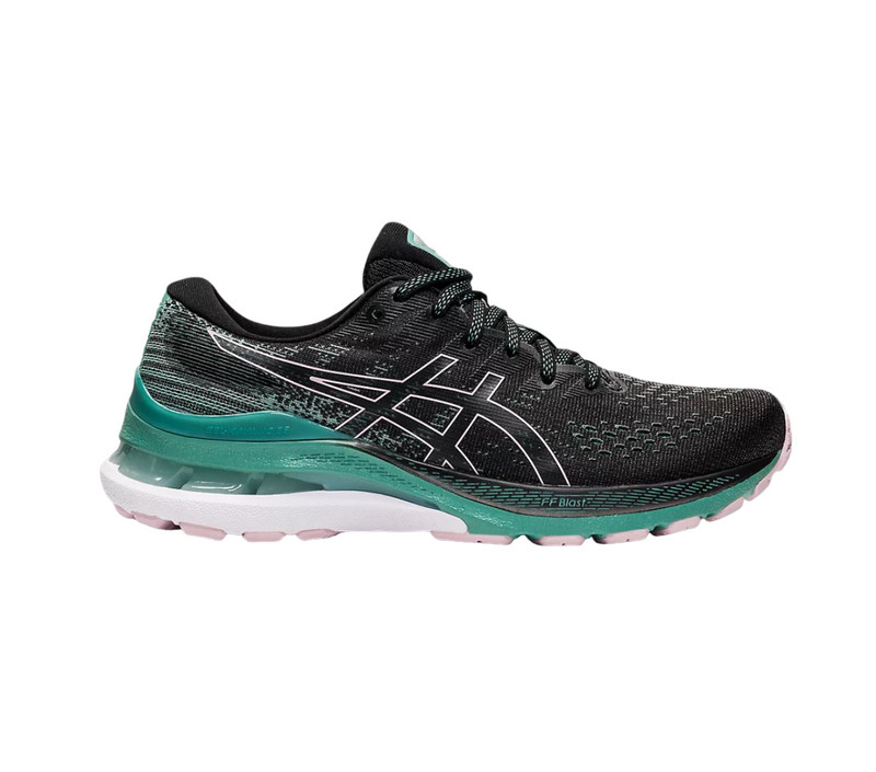 Womens Asics Gel-Kayano 28 Black/Sage Athletic Running Shoes