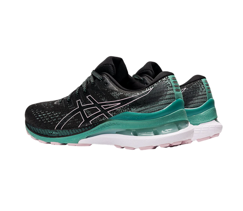 Womens Asics Gel-Kayano 28 Black/Sage Athletic Running Shoes