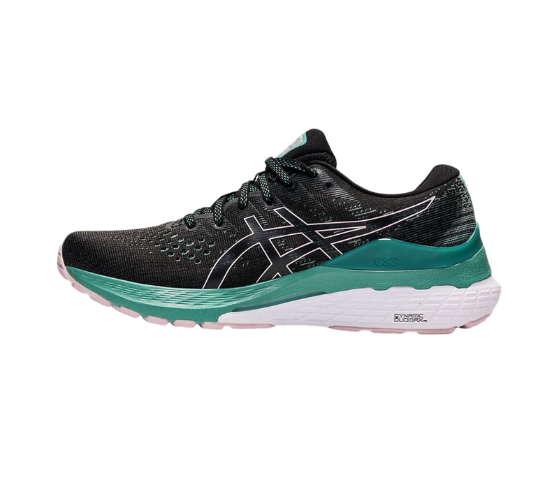 Womens Asics Gel-Kayano 28 Black/Sage Athletic Running Shoes