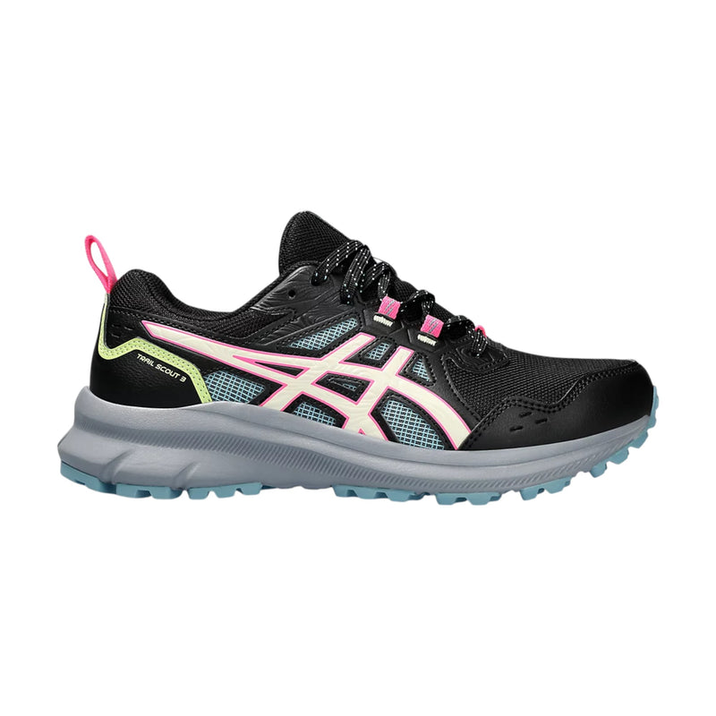 Womens Asics Trail Scout 3 Black/ Birch Athletic Trail Running Shoes