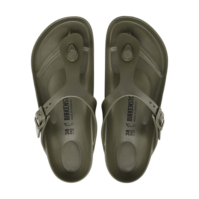 Unisex Birkenstock Gizeh Eva Khaki Slip On Sandals