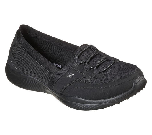 Womens Skechers Microburst 2.0 - Savvy Poise Shoes Black/Black