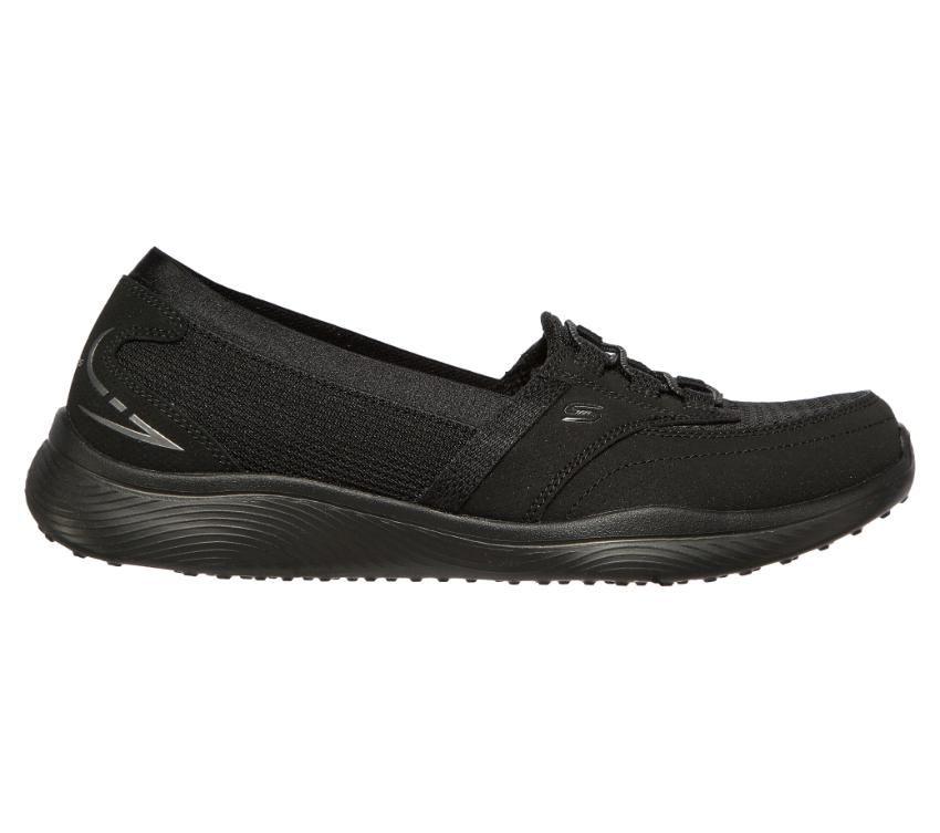 Womens Skechers Microburst 2.0 - Savvy Poise Shoes Black/Black