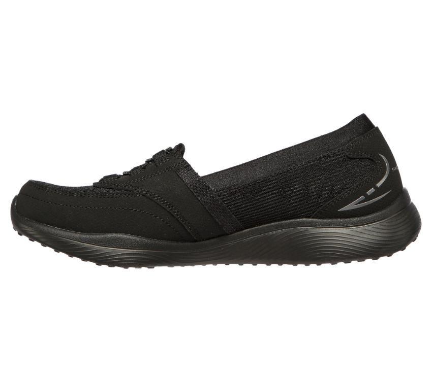 Womens Skechers Microburst 2.0 - Savvy Poise Shoes Black/Black