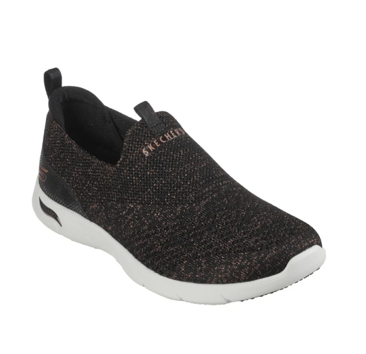 Womens Skechers Arch Fit Refine - Showcase Shoes Black/Rose Gold