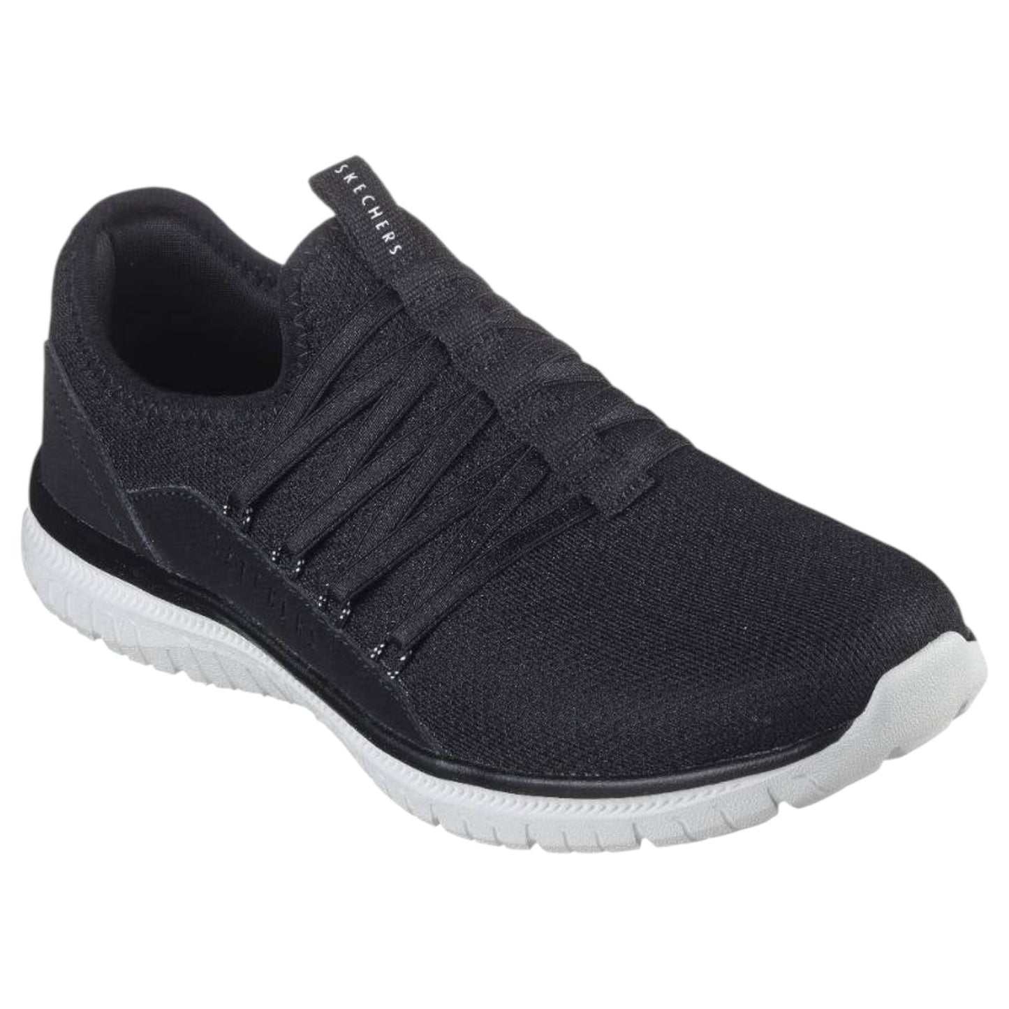 Womens Skechers Virtue - Moonflower Shoes Black/White