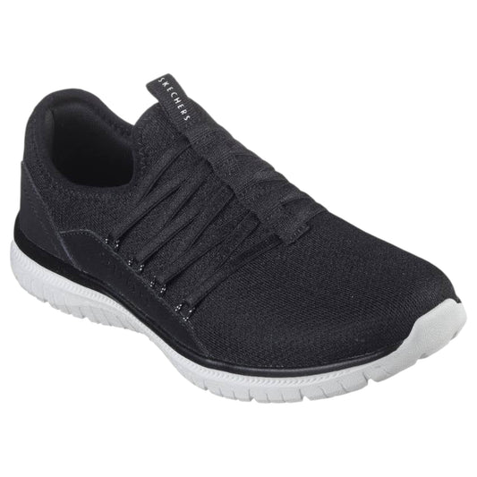 Womens Skechers Virtue - Moonflower Shoes Black/White