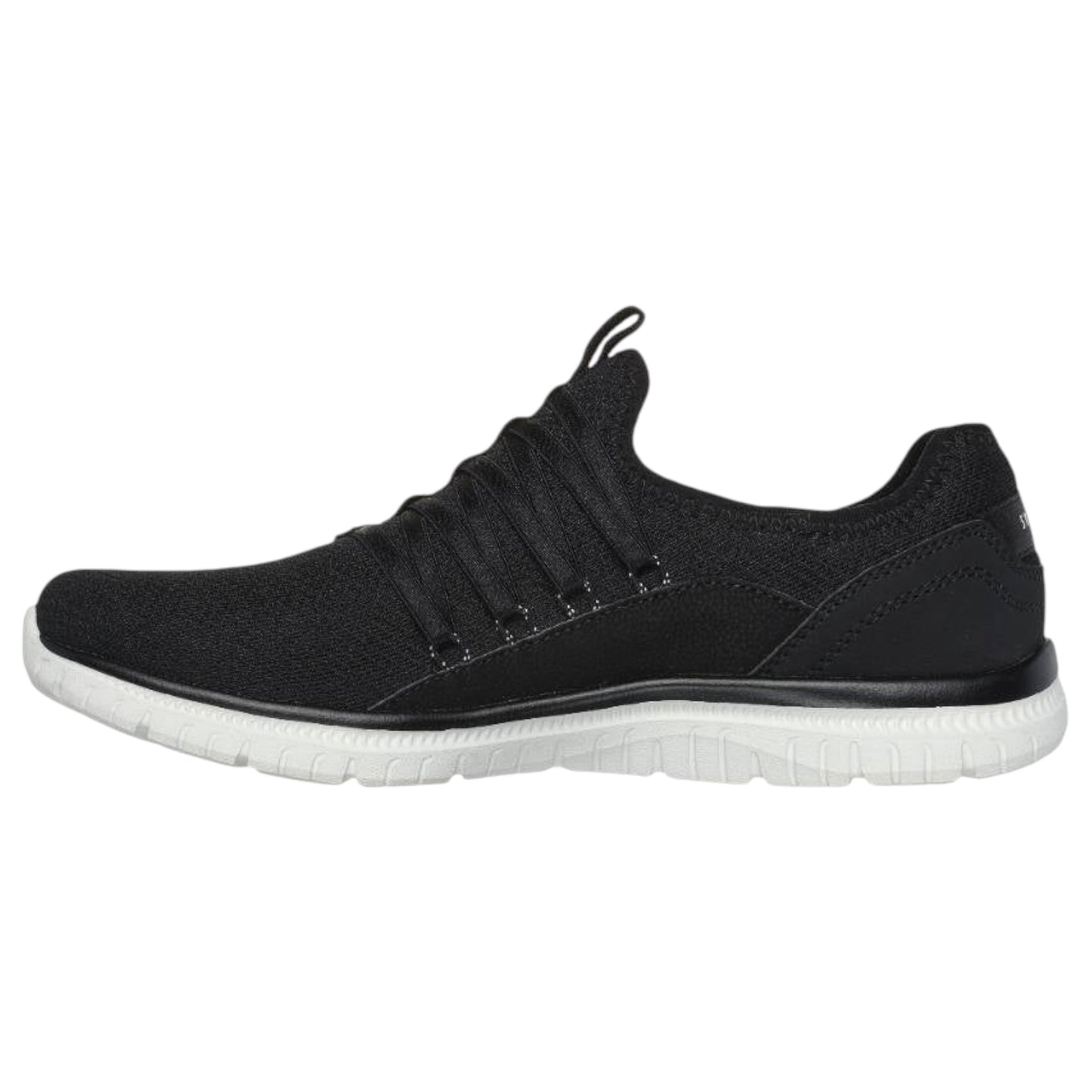 Womens Skechers Virtue - Moonflower Shoes Black/White
