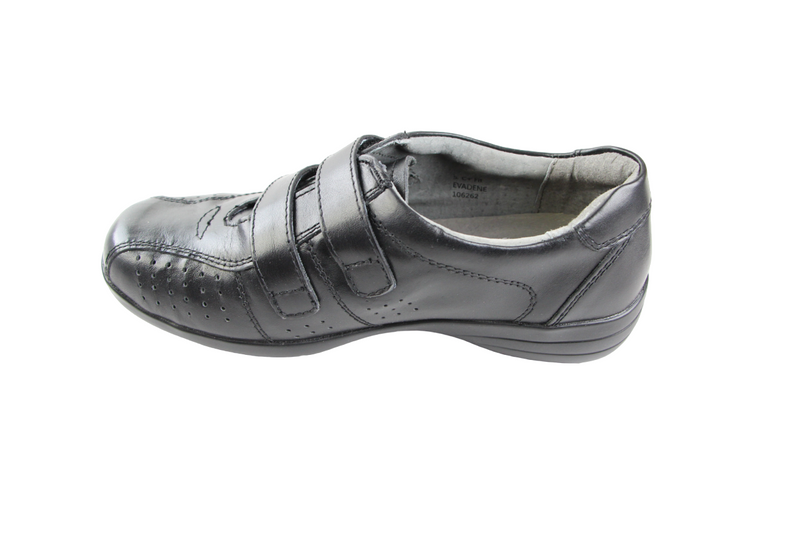 Womens Homyped Evadene Black Flats Slip On Shoes