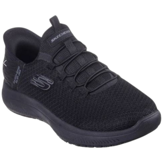 Womens Skechers Slip-Ins Work: Summits Slip Resistant - Enslee Shoes Black/Black