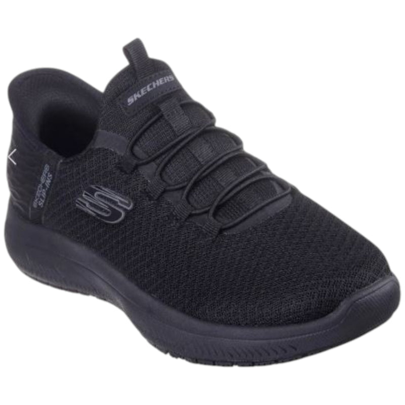 Womens Skechers Slip-Ins Work Summits Slip Resistant - Enslee Black/Black Shoes