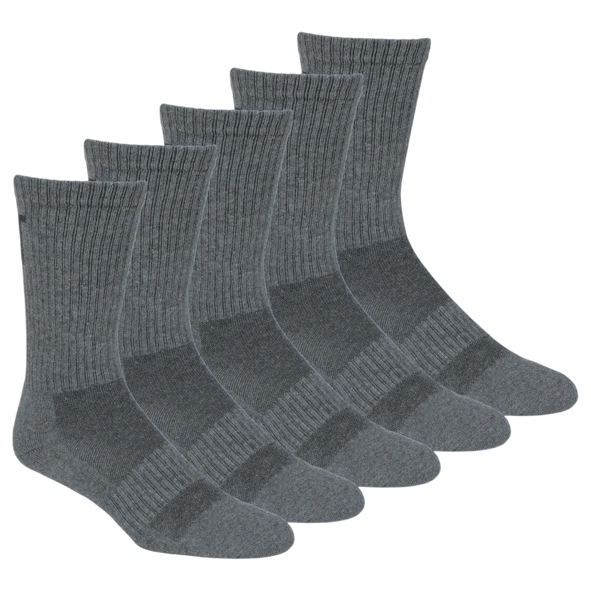 10 Pack Mens Caterpillar 1/2 Cushion Cotton Work Crew Socks Black