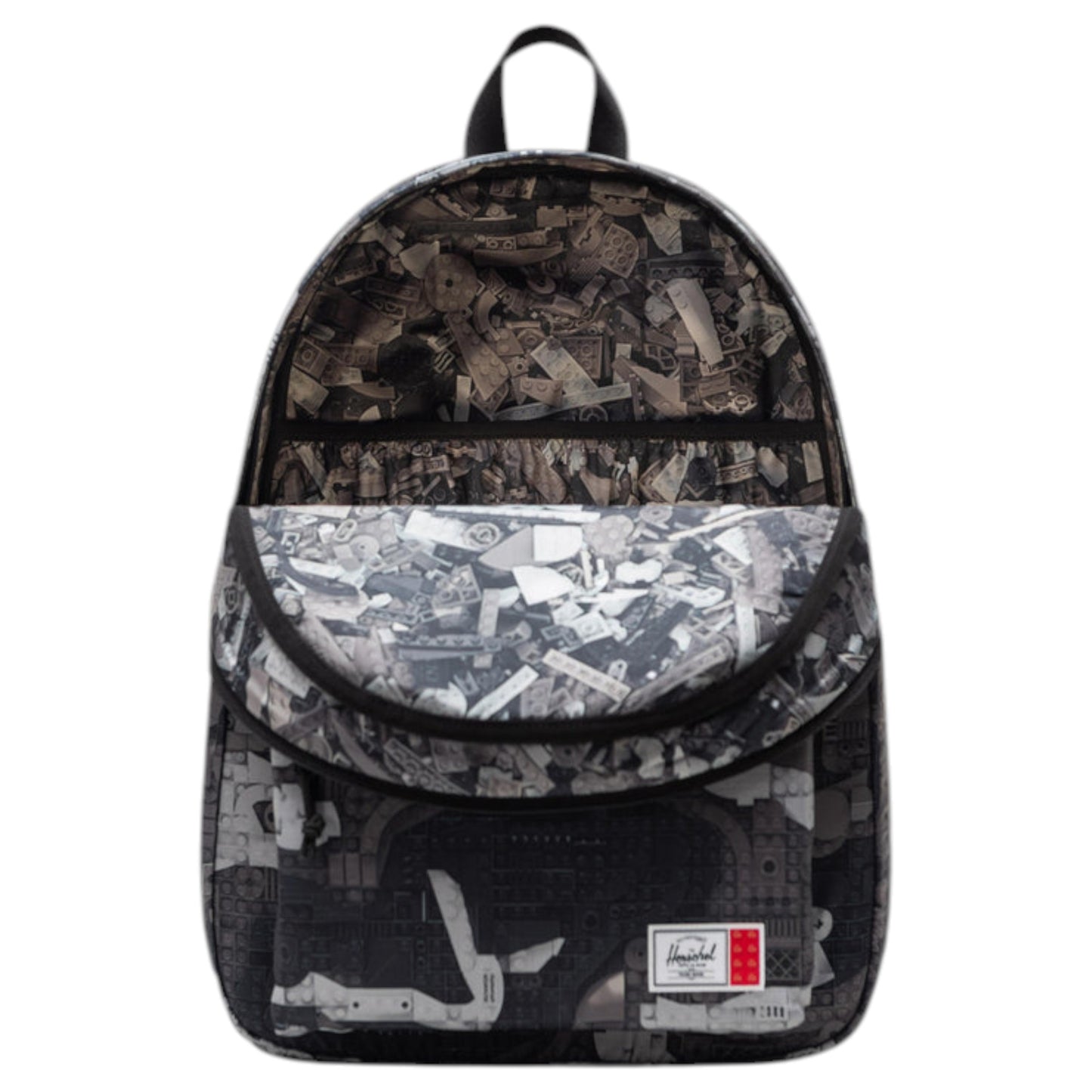 Unisex Adults Herschel Lego Classic XL 30L Backpack Abstract Bricks Black