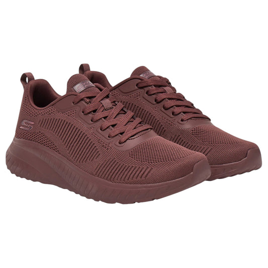 Womens Skechers BOBS Sport Squad Chaos - Face Off Shoes Plum