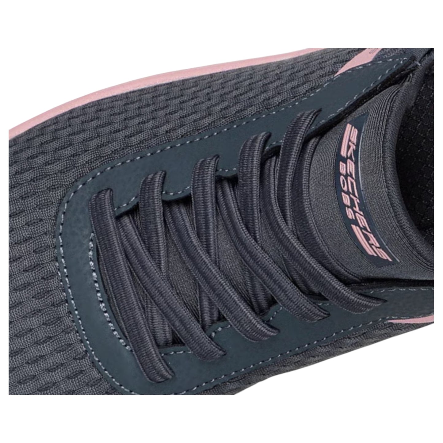 Womens Skechers BOBS Sport Squad Chaos - Stroke of Luck Shoes Light Grey