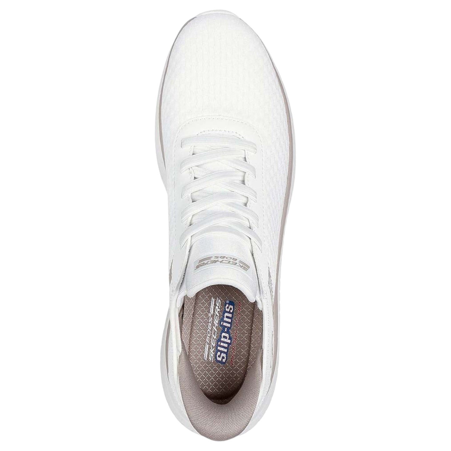 Womens Skechers Bobs Sport Squad Chaos - Stroke Of Luck Off White Shoes