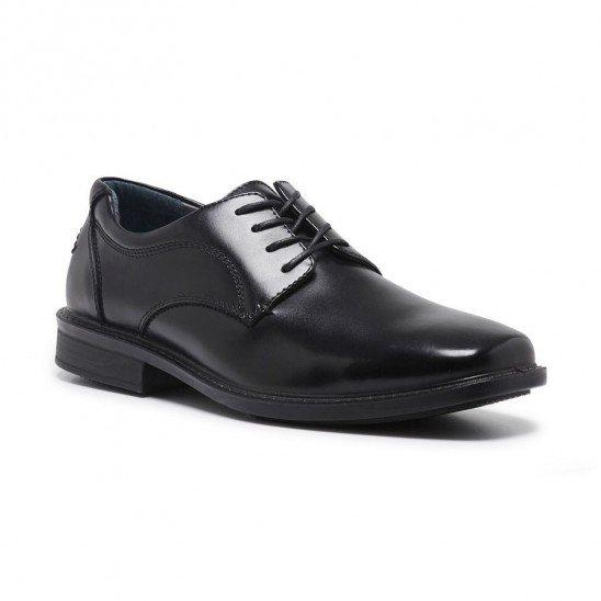 Mens Hush Puppies Heathcote Shoes Black