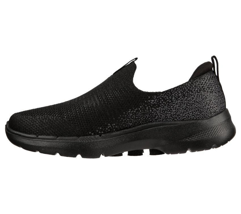 Womens Skechers Go Walk 6 - Glimmering Black/Black Walking Sport Shoes