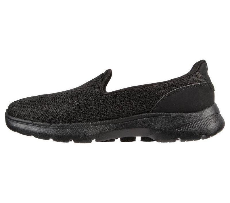 Womens Skechers Go Walk 6 Wide Black Athletic Sport Shoes