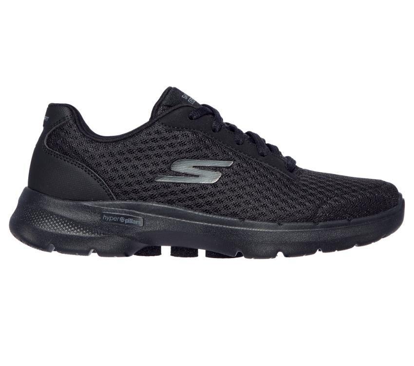 Womens Skechers Go Walk 6 - Iconic Vision Shoes Black/Black