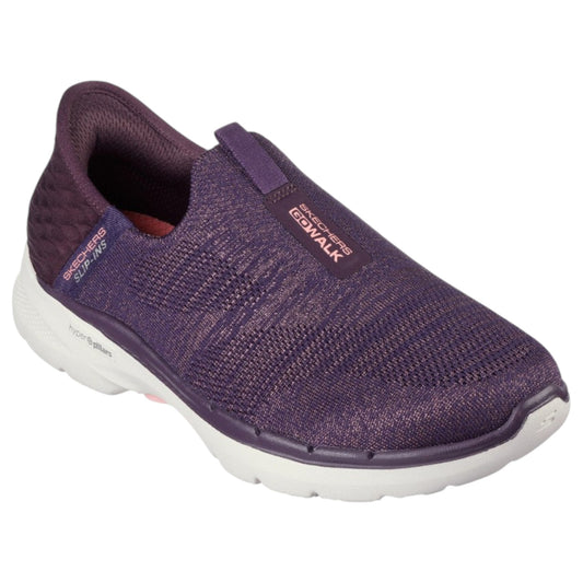Womens Skechers GO Walk 6 - Fabulous View Shoes Plum