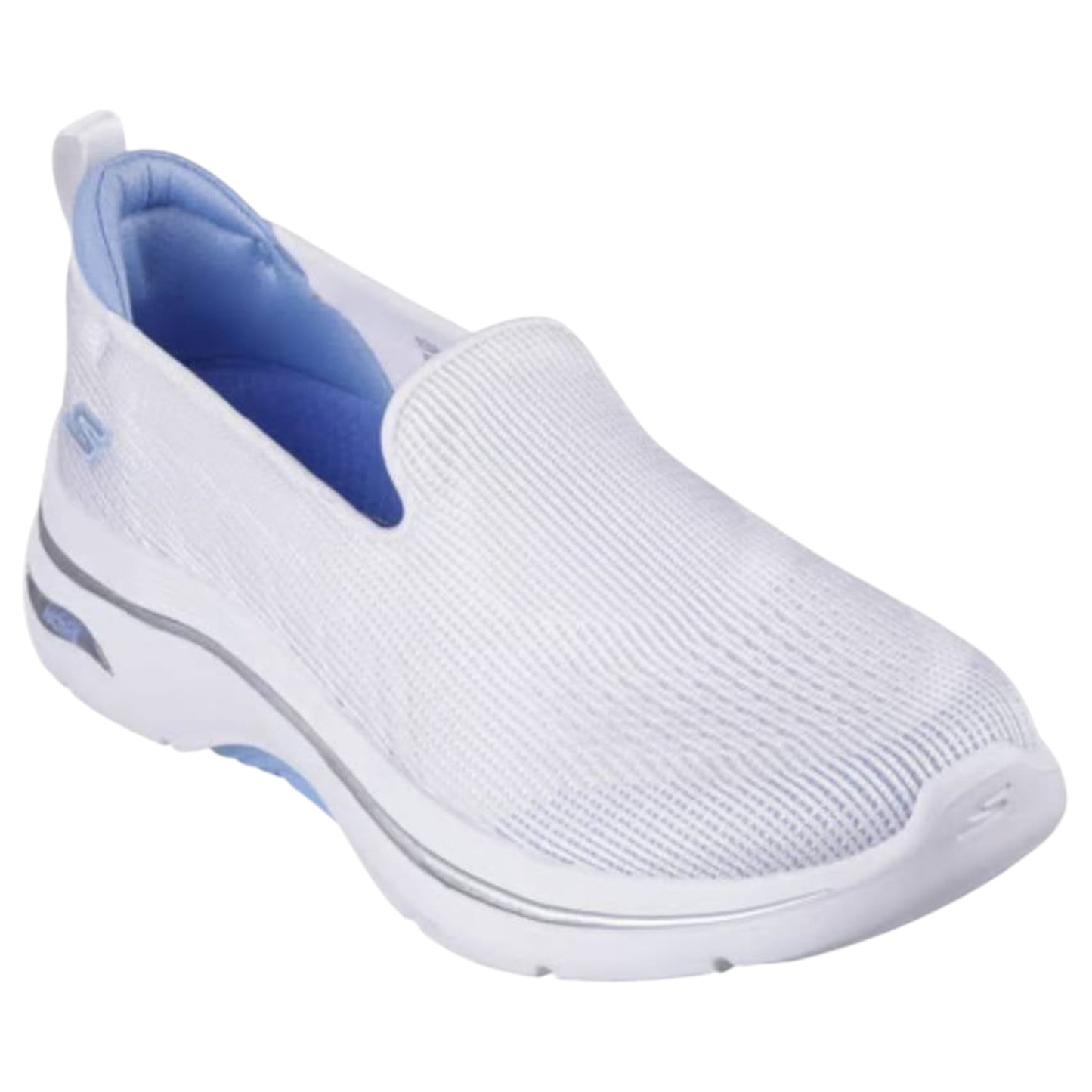 Womens Skechers GO Walk Arch Fit 2.0 - Lacy Shoes White/Light Blue