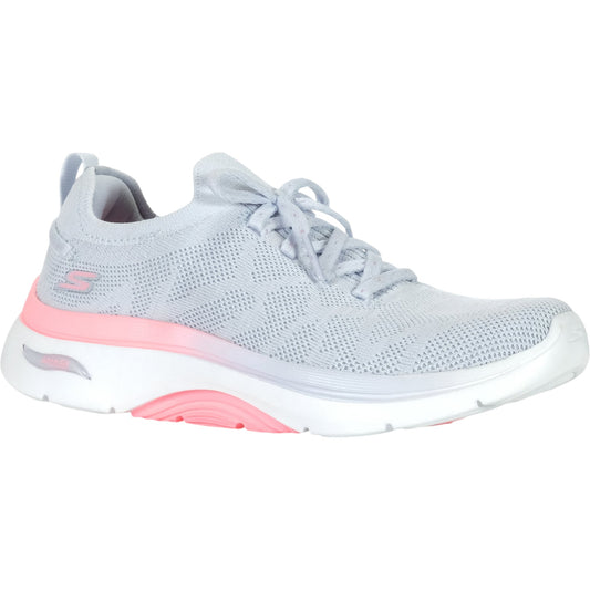 Womens Skechers Go Walk Arch Fit 2.0 Shoes Grey/Pink