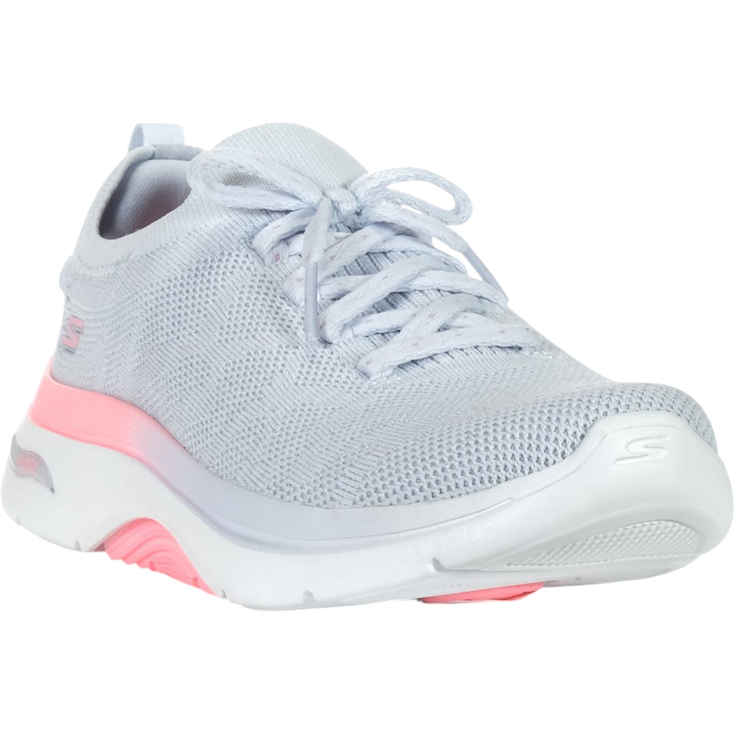 Womens Skechers Go Walk Arch Fit 2.0 Shoes Grey/Pink