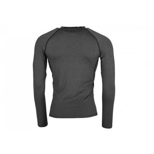 Mens Under Armour Training Shirt Heatgear Long Sleeve Carbon Heather