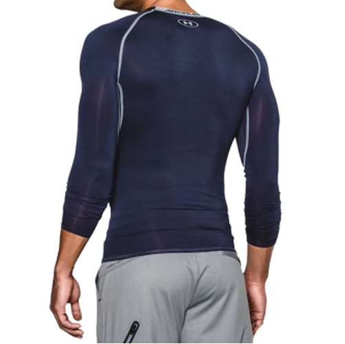 Mens Under Armour Training Shirt Heatgear Long Sleeve Midnight Navy