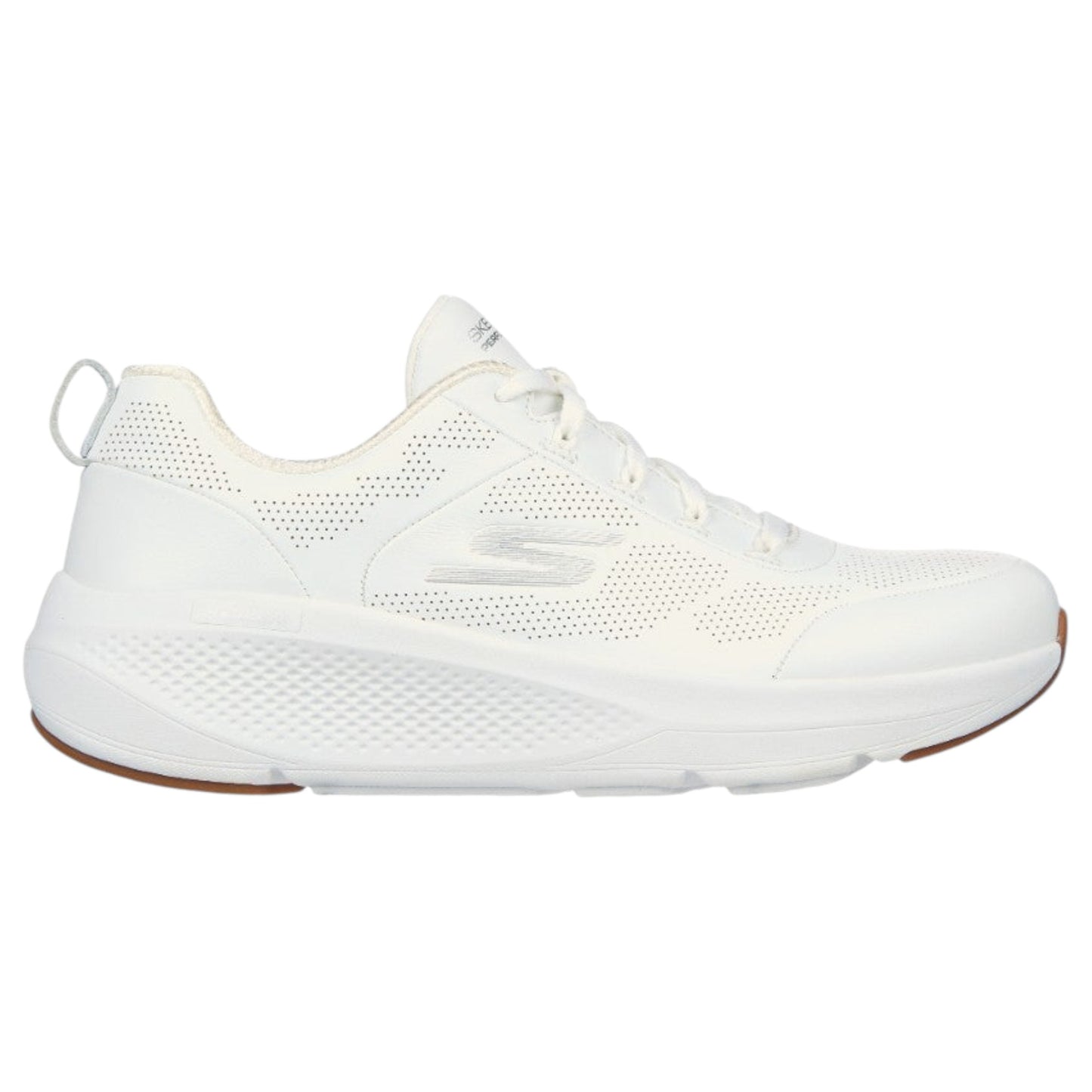Womens Skechers GO Run Elevate - Upper Class Shoes White/Silver