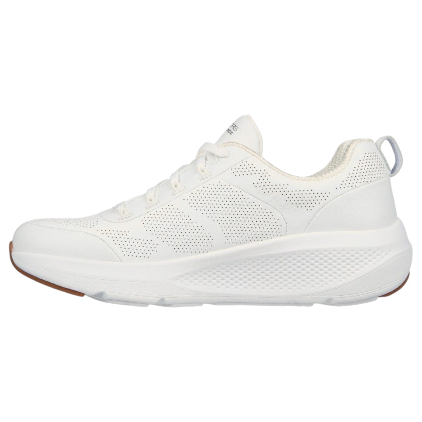 Womens Skechers GO Run Elevate - Upper Class Shoes White/Silver