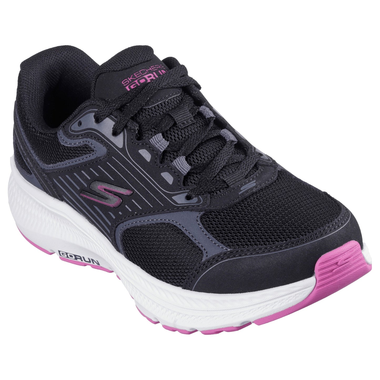 Womens Skechers GO Run Consistent 2.0 - Advantage Shoes Black/Fuchsia