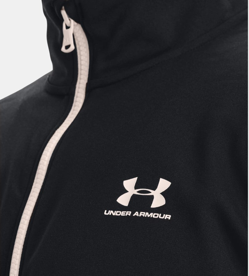 Mens Under Armour Sportstyle Tricot Active Sweatshirt Jacket Black