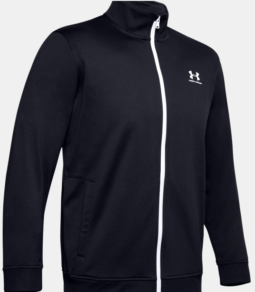 Mens Under Armour Sportstyle Tricot Active Sweatshirt Jacket Black