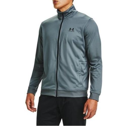 Mens Under Armour Sportstyle Tricot Jacket Pitch Gray