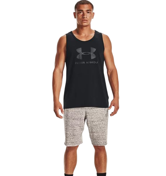 Mens Under Armour Black Sportstyle Tank Top Athletic Singlet