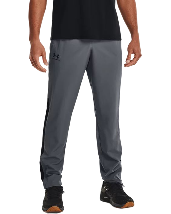 Mens Under Armour Pitch Gray/ Black Vital Woven Joggers Athletic Trackies