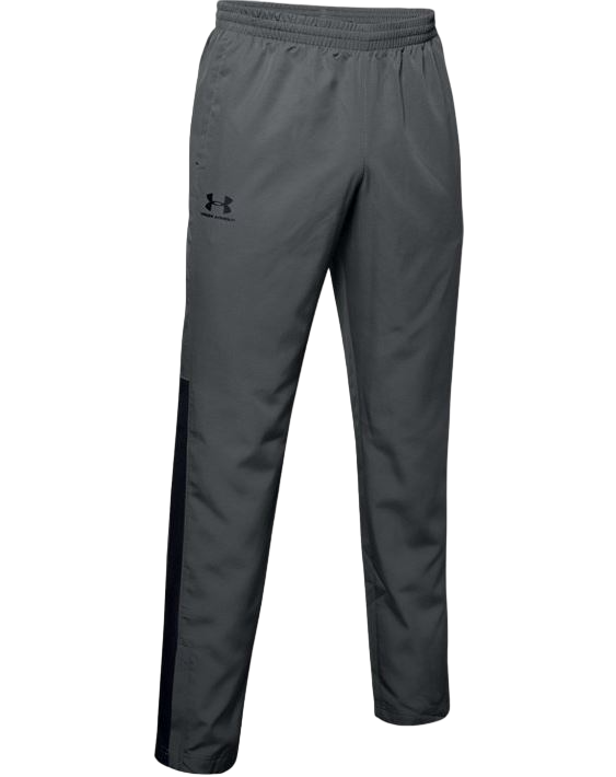 Mens Under Armour Pitch Gray/ Black Vital Woven Joggers Athletic Trackies