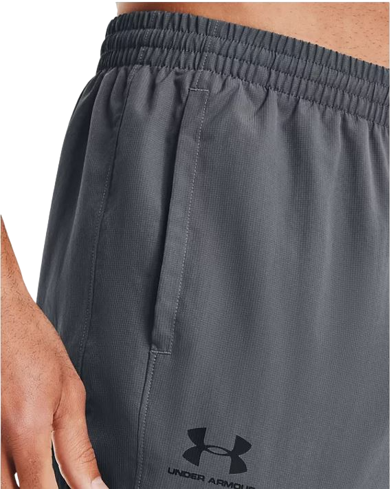 Mens Under Armour Vital Woven Joggers Trackies Pitch Gray/ Black