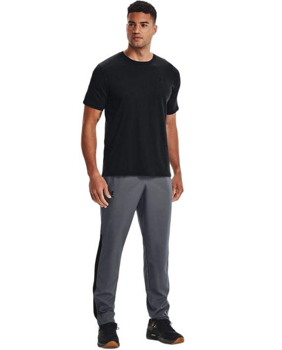 Mens Under Armour Vital Woven Joggers Trackies Pitch Gray/ Black