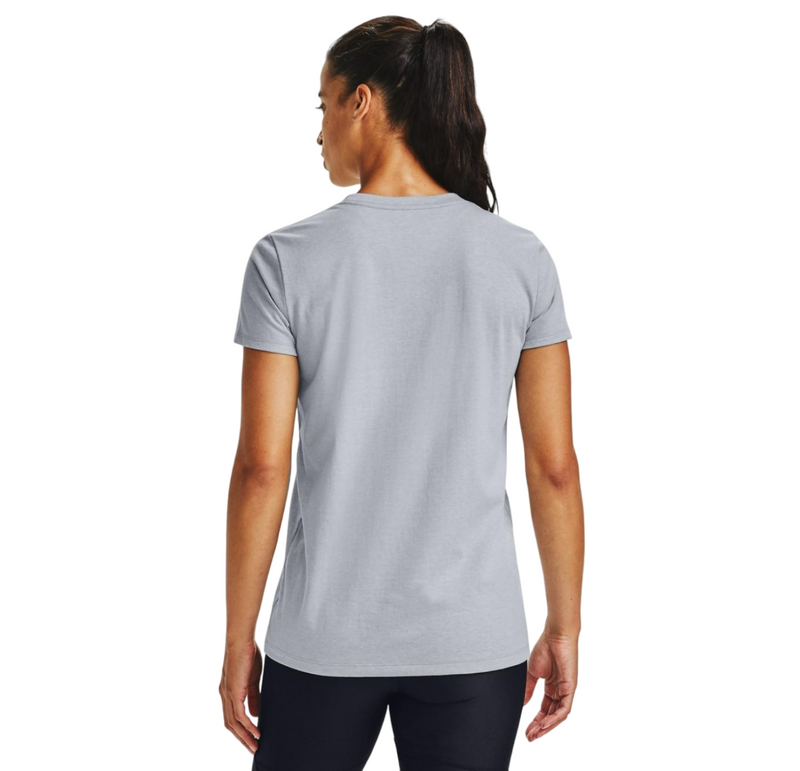 2 x Womens Under Armour Sport Style Logo Short Sleeve Grey Shirt